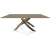 BONTEMPI CASA tavolo con struttura ottone anticato ARTISTICO 20.01 200x106 cm