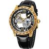 FORSINING Orologio scheletrato uomo, movimento meccanico trasparente Tourbillon di lusso, automatico, trasparente, scheletrato