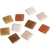 Rayher 1453031, Set tessere per mosaico, tasselli in vetro, piastrelle ideali per decorazioni e fai da te, 1x1 cm, ca. 1300 pz, sfumature di marrone