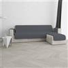 Italian Bed Linen Copridivano Trendy con penisola Reversibile, Misura Seduta 240 cm, Microfibra Soft Touch Mano Pesca, Ideale per Chi ha Animali Domestici, Protezione Totale, Grigio Scuro