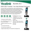 Yealink W56H Bundle di 2 IP DECT VoIP telefono portatile, voce HD, ricarica rapida