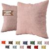 SoNiT home decor SONIT - Federe Cuscini Cipria 50x50 cm, Set 2 Federe Divano in Cotone Loneta con Cerniera Nascosta, Copri Cuscini Decorativi per Letto e Divano, Fodere Resistenti e Lavabili Arredo Casa