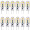 Tomshine Lampadina LED, G4 3W Bianco Caldo 3000K, Lampadina Alogena AC/DC 12V, Senza Sfarfallio Non Dimmerabile, 12 Pezzi