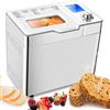 Nictemaw Macchina per il pane 550W, Panificatore automatico con 25 programmi, Capacità 500-1000g Argento