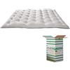 EVERGREENWEB MATERASSI & BEDS EVERGREENWEB MIGLIOR Topper Materasso Matrimoniale 140x190 in Memory Foam Alto 8 cm Coprimaterasso con Imbottitura 100% Fiocco Morbido Correttore per Materasso Scomodo Futon Rivestimento Anallergico