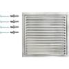 DEMLOU - Griglia di Ventilazione Quadrata in Alluminio Anodizzato - Rete Protettiva Antinsetti - Presa d'Aria Interna ed Esterna - 30 x 30 cm - Colore Alluminio.
