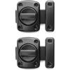 QWORK® - Serratura per Porta con viti per Porta Armadietto Finestra, 2 pezzi, colore: Nero