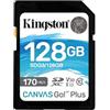 Kingston SDG3/128GB Scheda di Memoria SD (128GB SDXC Canvas Go Plus 170R C10 UHS-I U3 V30)