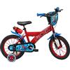 Vélo ATLAS Bicicletta da Bambino, Spiderman, Marvel, Ragazzo, Rosso, 14 Pollici