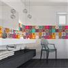 Ambiance Sticker Adesivi Autoadesivi, Decorazioni Murali, Adesivi per Piastrelle per Bagno e Cucina Clarissa - 24 Piastrelle Adesive 10 x 10 cm