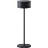 IGUZZINI Whisper iGuzzini, lampada da tavolo LED senza fili, con batteria ricaricabile, dimmer touch, 2200K/2700K/3000K, IP65, corpo in alluminio h38cm - Col. Nero