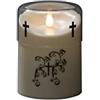 Konstsmide 1867-170 - Luce commemorativa a LED, con timer da 8 ore, 1 diodo bianco caldo, funzionamento a batteria, esterno (IP44), 2 x D 1,5 V (escluso)