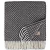 LINEN & COTTON Soffice Calda Coperta Copriletto Plaid Sofia con Frange - 100% Pura Lana Neozelandese, Grigio Scuro (130 x 170 cm) per Sofa Divano Sedia Soggiorno Letto Viaggio Picnic Esterno Inverno