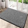 Pauwer Zerbino assorbente per interni ed esterni, 90 x 150 cm, a basso profilo, antiscivolo, per ingresso