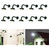 Evemodel 10 Pezzi Model Railway 1:87 Lampada a Sospensione da Parete per Esterni Luce a Collo D'Oca Scala Ho LED
