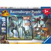 Ravensburger - Puzzle Jurassic World, Idea Regalo per Bambini 5+ Anni, Gioco Educativo e Stimolante, 3 Puzzle da 49 Pezzi