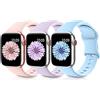 Higgs 3 Pezzi Cinturini Compatibile con Cinturino Apple Watch 40mm 41mm 38mm Donna e Uomo, Bracciale Sportivo in Silicone Morbido per iWatch Series (42mm 10) 9 SE 8 7 6 5 4 3 2 1,Rosa