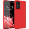 kwmobile Custodia Compatibile con Samsung Galaxy A52 / A52 5G / A52s 5G Cover - Back Case per Smartphone in Silicone TPU - Protezione Gommata - rosso fluo