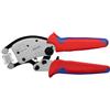 KNIPEX Twistor16 Crimpatrice per terminali a bussola, con regolazione automatica con testa di crimpaggio girevole cromata con impugnature, 97 53 18