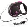 FLEXI Black Design XS Cord 3m pink guinzaglio automatico