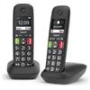 Gigaset E290 Duo Telefono analogico/DECT Identificatore di chiamata Nero