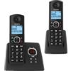 Alcatel F530 Voice Duo, téléphone sans fil avec répondeur et 2 combinés, blocage d'appels et fonction mains libres Noir