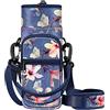 CASEBOT Borsa porta bottiglie d'acqua, borsa sportiva con tracolla regolabile e 2 tasche, per uomo, donna, escursionismo, campeggio, viaggi, Nero, moderno