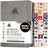 Clever Fox Budget Planner - Expense Tracker Notebook. Monthly Budgeting Journal, Finance Planner & Accounts Book to Take Control of Your Money. Undated - Start Anytime (Grey, A5 (14.25 X 21 cm))