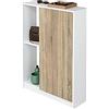Muebles Pitarch Scarpiera/Mobili da Ingresso Neo, 110 x 80 x 25 cm (altezza x larghezza x profondità), Colore Quercia/Bianco Lucido