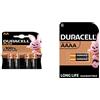 DURACELL PIÙ POTENZA LR06 4U & Ultra AAAA, Batteria Specialistica, 1.5V, confezione da 2, (MN2500/LR8D425) progettate per matite digitali, dispositivi medici e fari