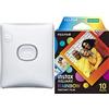Fujifilm Instax SQUARE Link Ash White - Stampante per Smartphone a Sviluppo Istantaneo & pellicola istantanea instax SQUARE Bordo arcobaleno, confezione da 10 scatti