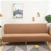 Hoowarm Copridivano 3/2 Posti Elasticizzato Senza Braccioli Impermeabile Copridivani Clic Clac Letto Senza Braccioli Elasticizzato Copertura Divano Grigio/Nero Teli Estivi Universali per Animali
