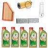 Cormar KIT TAGLIANDO COMPLETO FILTRI + OLIO CASTROL 5W30 COMPATIBILE CON BMW 320D E90-E91 177CV