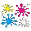 4R Quattroerre.it Adesivi Sticker Tris Splash!, 14 x 16 cm