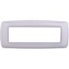 ETTROIT Placca compatibile Bticino Livinglight 7 moduli plastica bombata colore bianco con interno bianco