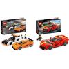 LEGO 31135 Speed Champions McLaren Solus GT & McLaren F1 LM, 2 Iconici Modellini di Auto da Costruire & 31135 Speed Champions Ferrari 812 Competizione, Modellino di Auto Sportiva da Costruire