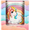 Depesche 12376 Ylvi - Tazza Bianca con Motivo di Unicorno e Disegno dell'arcobaleno, Bicchiere Senza Manico in Porcellana, capacità Circa 250 ml.