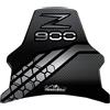 Resin Bike Adesivi Moto Compatibile con Kawasaki Z900 2021. Protezione Zona Chiave Moto da Urti e Graffi. Adesivo 3D Resinato Made in Italy - Nero e Argento