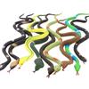 YeoNational&Toys 9 pezzi serpenti di gomma, set di giocattoli serpente realistico, forma di serpente super elastica + scheda di apprendimento, giocattoli da bagno