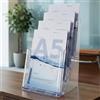 VITAdisplays® Espositore per brochure, formato DIN A5, con 4 ripiani, trasparente (NE-164)