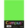 Campus Plus Office - Carta colorata A4 100 pezzi, 80 g/m², 210 x 297 mm, carta A4 colorata, morbida al tatto, Verde neon, L'imballaggio può variare