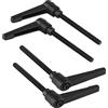 efuturetime 4 Pcs Maniglie a Leva di Serraggio M6-60mm Maniglia a Ripresa di Boccaggio Regolabile in Acciaio al Carbonio Nero