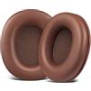 SOULWIT Cuscinetti di Ricambio per Sony MDR-7506 MDR-V6 MDR-V7 MDR-CD900ST Monitor Cuffie, Cuscinetti Auricolari con Pelle Proteica Più Morbida, Schiuma ad Alta Densità - Caffè