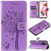 Hancda Custodia per Xiaomi Redmi Note 12 4G, Cover Custodia Portafoglio in Pelle con Porta Carte Disegni Flip Case Magnetica Libro Sottile Cuoio Caso Antiurto Cover per Xiaomi Redmi Note 12 4G,Viola