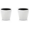 Lechuza 35 LS Premium Vaso Classico Set completo, Colore bianco lucido & Set Completo Vaso Classico Premium 28, Colore Bianco Lucido