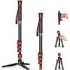 IFOOTAGE Cobra 3 C180F Monopod with Feet, Monopiede in Fibra di Carbonio da 70/180 cm per Fotocamera con Piedini, Carico utile Massimo 8 kg/17,64 lb