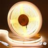GOMING 12V COB Striscia LED Bianco Caldo 3000K 5M 312LED/M 11W/M CRI 93+ Alta Densità 1560LED Non Impermeabile IP20 Luci LED per Soggiorno Natale Bar Decorazioni(Senza Alimentazione)