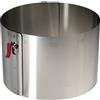 EKM Living Lares, anello per torta/torta, altezza 15 cm, diametro 18 - 30 cm, regolabile in modo continuo con leva di serraggio, Made in Germany + set di 4 cannucce in acciaio inox (15 cm)