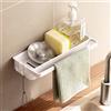 Toski Porta Spugne Lavello Cucina da Appendere Senza Forare, Bianco, Organizer con Vassoio