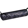 Clairefontaine 410027C Trousse rotonda Celeste in vera pelle, fantasia pitonata color nero